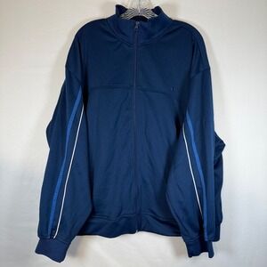 Athletic‎ Works Mens Track Jacket Deep Cobalt Blue Full Zip Long Sleeve Size 2XL